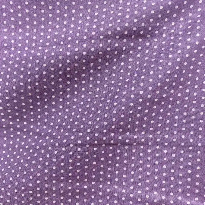 Lavendel Baumwollvoile 150cm Breite Rosapunkte Muster Begrenztes Angebot