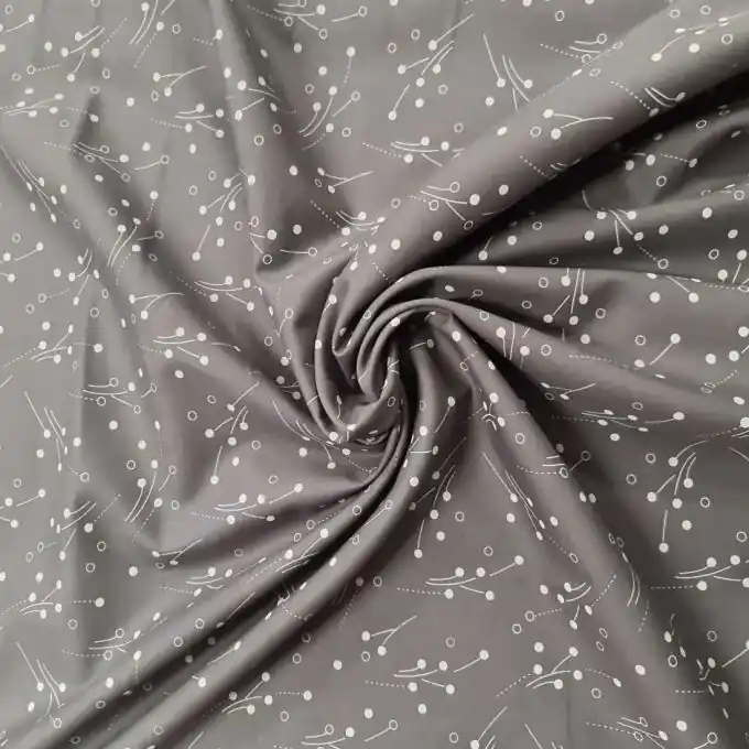 Batist Baumwolle mittelgrau weiß Versand Am Gleichen Tag