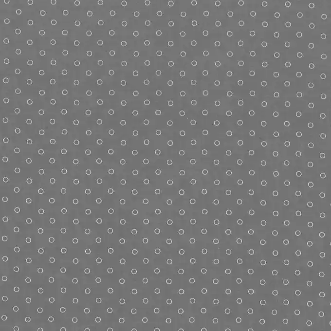Neu Baumwollvoile Anthrazit mit feinen weißen Kreisen, 150cm Breite