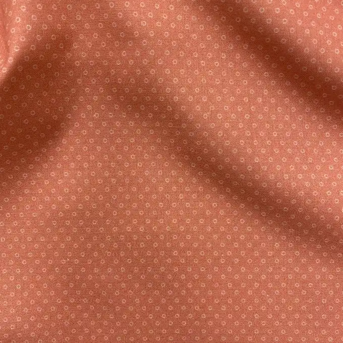 Batist Baumwolle koralle Kreise ecru Heißes Angebot