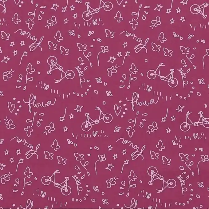 Batist pink Fahrräder Blumen Ausverkauf