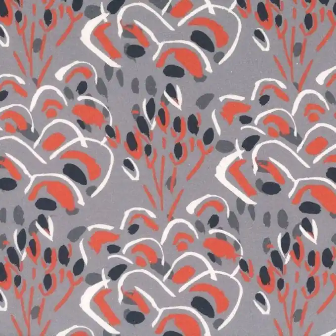 Saisonangebot Baumwollstoff perlgrau Garten