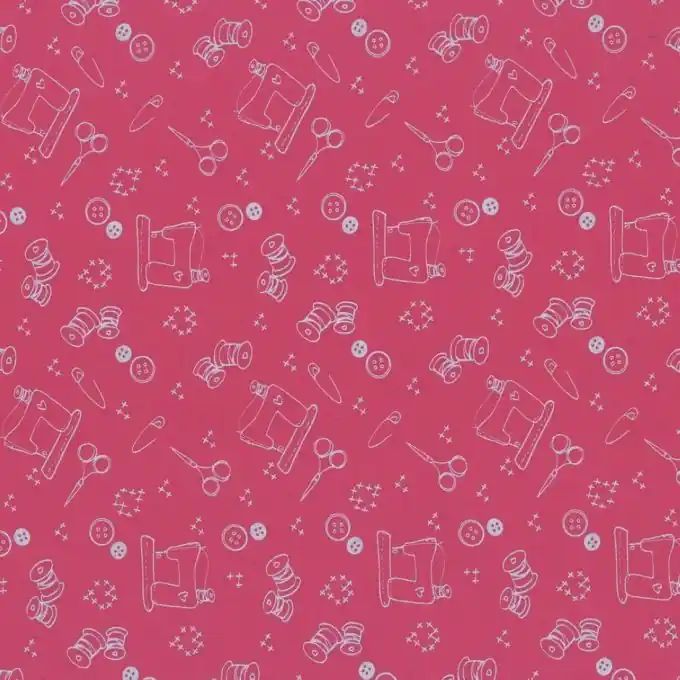 Baumwollstoff himbeerrot Nähzubehör Heißes Angebot