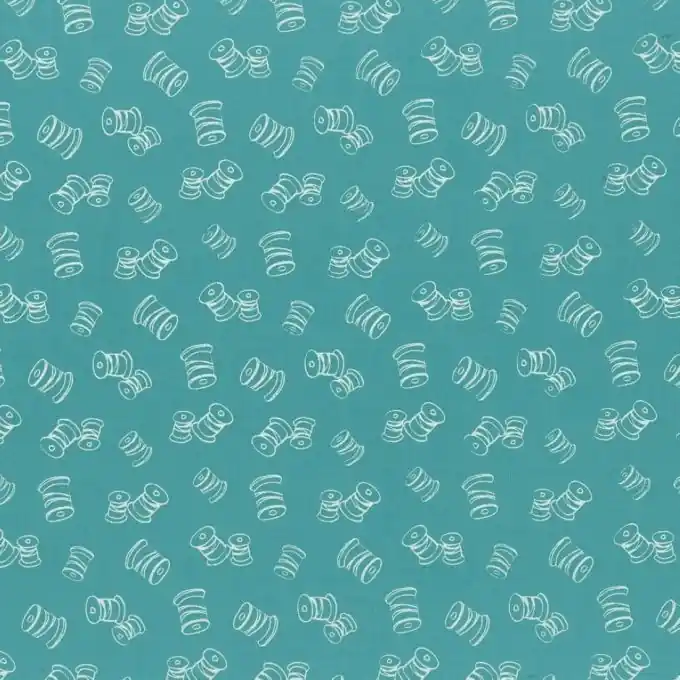 Garantierte Lieferung Graue Smaragd-Baumwollstoffe mit Nähgarnspulen-Nähten