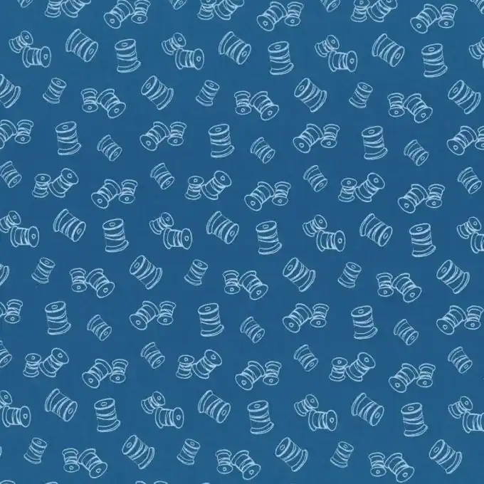 Markenware Baumwollstoff königsblau Nähgarn