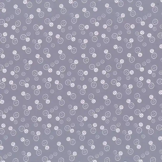 Must-Have Baumwollstoff grau Knopfmotiv