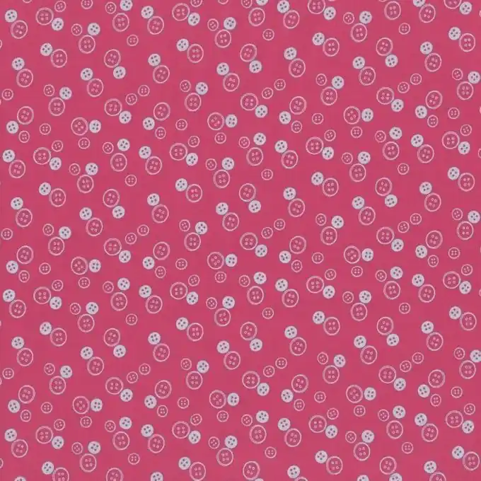 Baumwollstoff himbeerrot Knopfmotiv Mega-Angebot