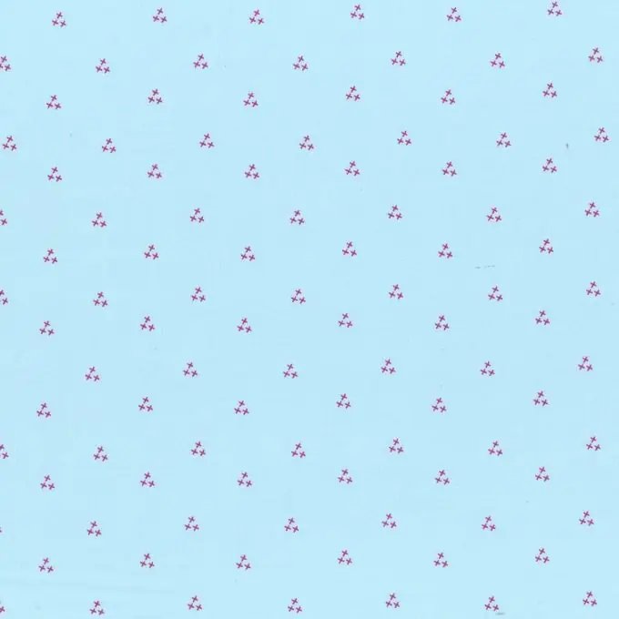 Top-Seller Baumwollstoff himmelblau Kreuzstich rot
