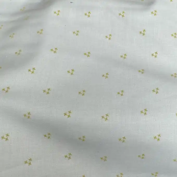 Markenware Baumwollstoff weiß Kreuzstich anis