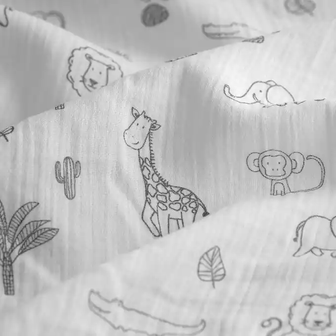 Windelstoff Dschungel anthrazit Großhandel