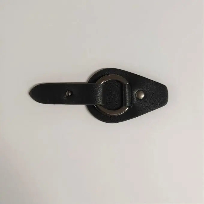 Knebelverschluss Kunstleder schwarz 12.8 cm Top-Qualität