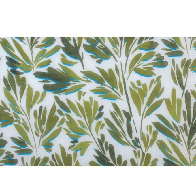 Großhandel Leinenstoff 300 cm grün bedruckt – Aspect Octavie