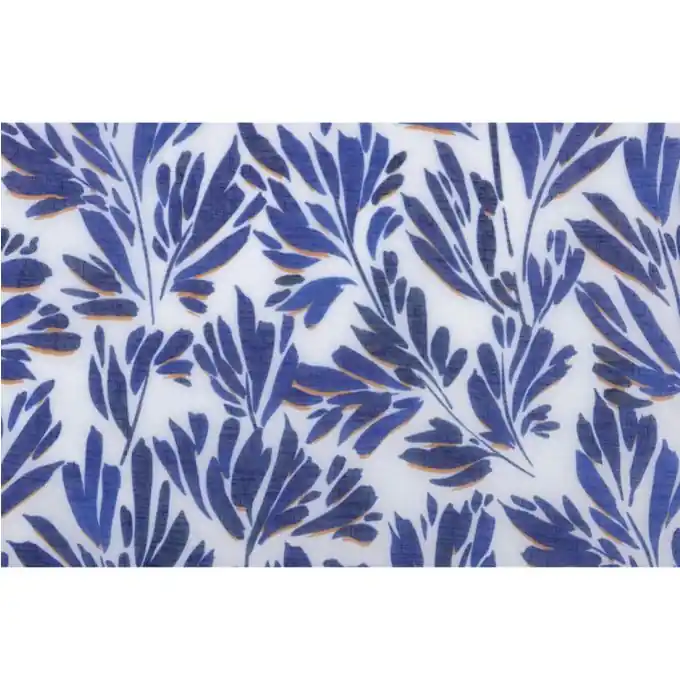 Leinenstoff 300cm Blau Druck Octavie Kracherpreis