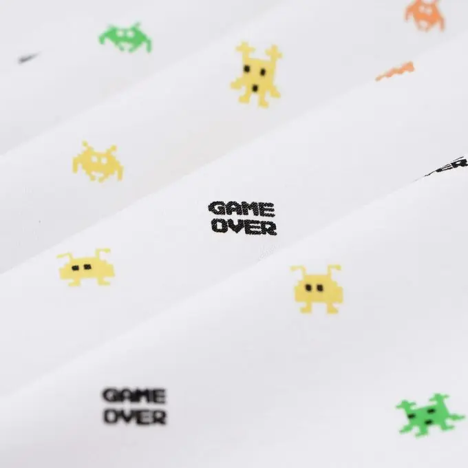 Finale Aktion Baumwolljersey Game over Weiß