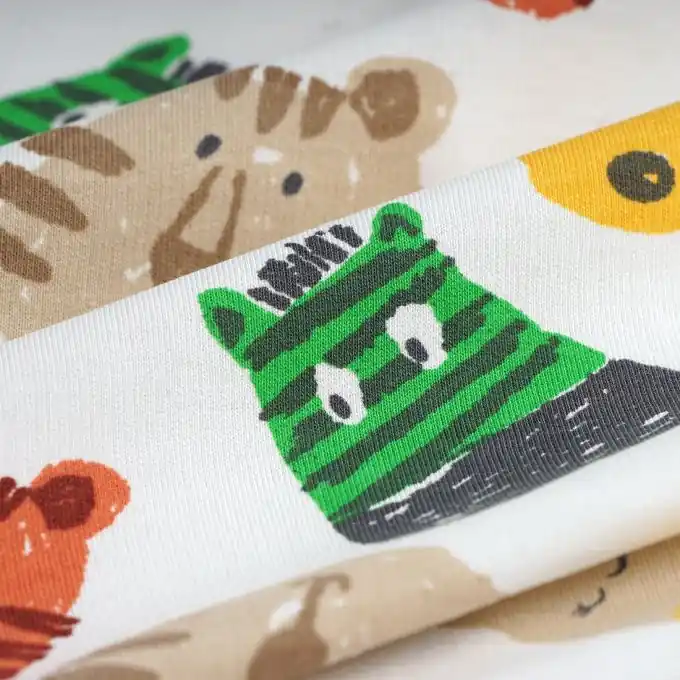 French Terry Tiere bunt Zertifiziert