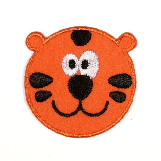 Saisonangebot Bügelbild Tigerkopf orange