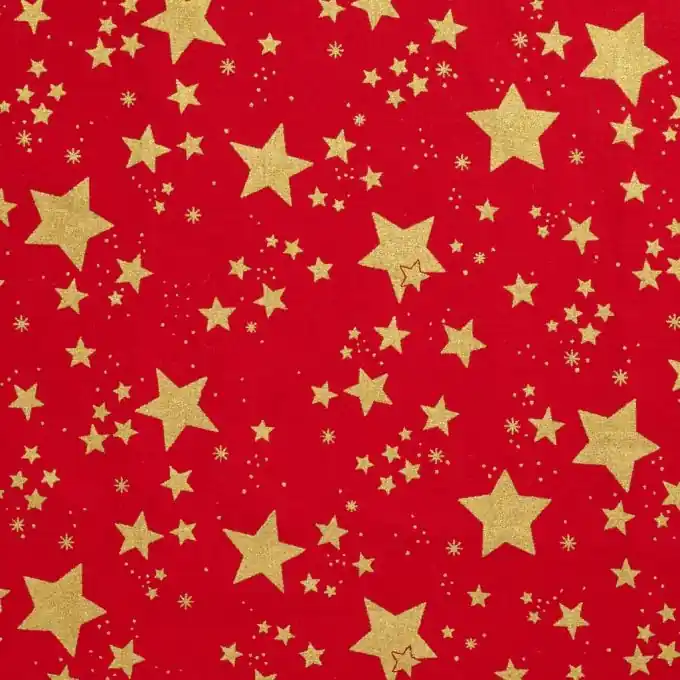 Baumwollstoff Rot Sterne Großhandel