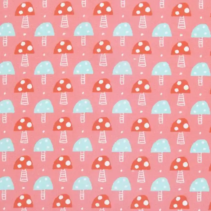 Baumwollstoff mit Pilzdruck 160cm Breite Versand Am Gleichen Tag