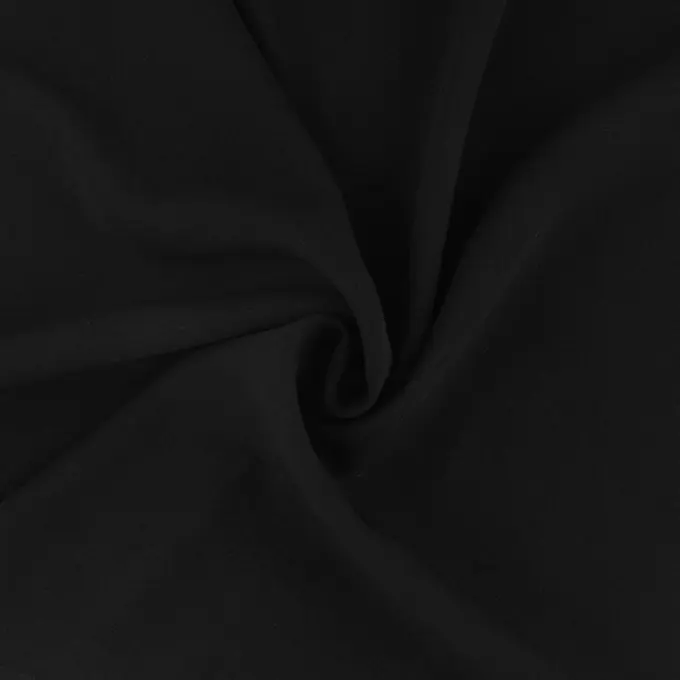 Mengenrabatt Schwerer Crepe-Stoff, einfarbig schwarz
