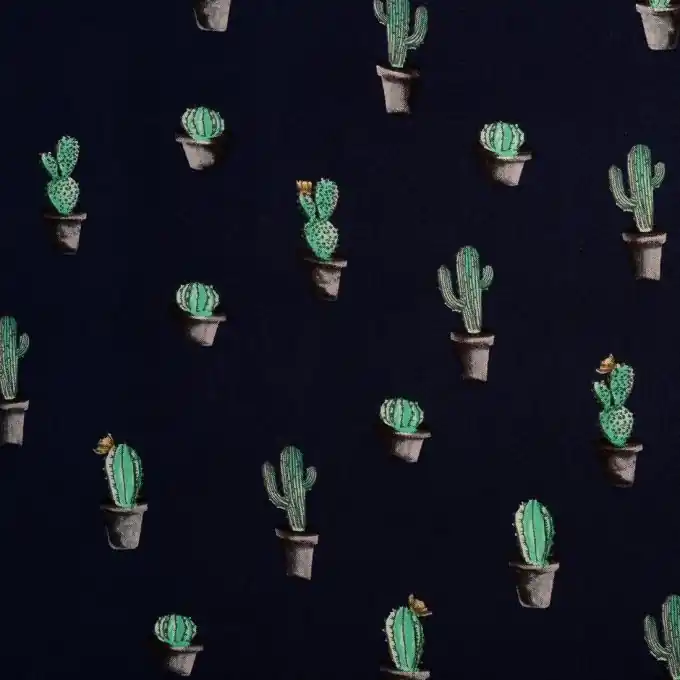 Viskosestoff Cactus Blau 135cm Breite Angebot