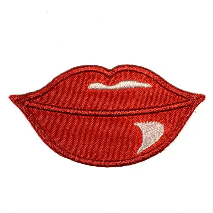 Aktuell Bügelbild Lippen rot