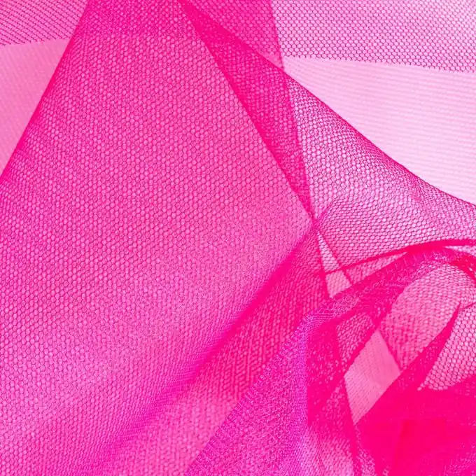 Mengenrabatt Tüllstoff einfarbig bonbonrosa