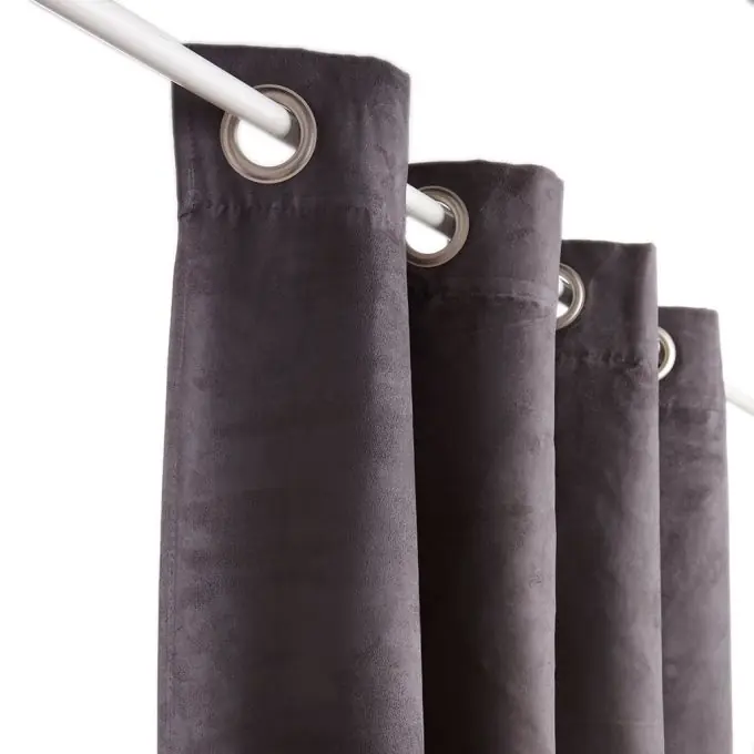 Uni Grau Suedine Vorhang 140×260 cm Anthrazit Im Trend