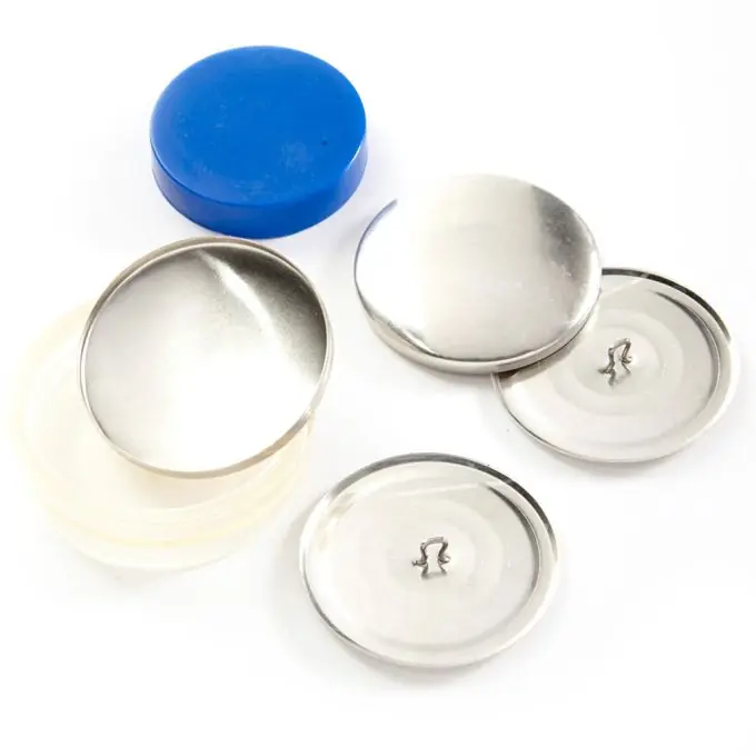 Preisknaller Knopf zum Beschichten aus Metall, silberfarben