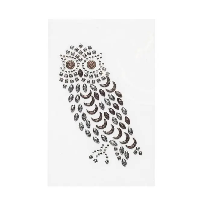 Patch mit Strass Eule – Silberfarben Jetzt Kaufen