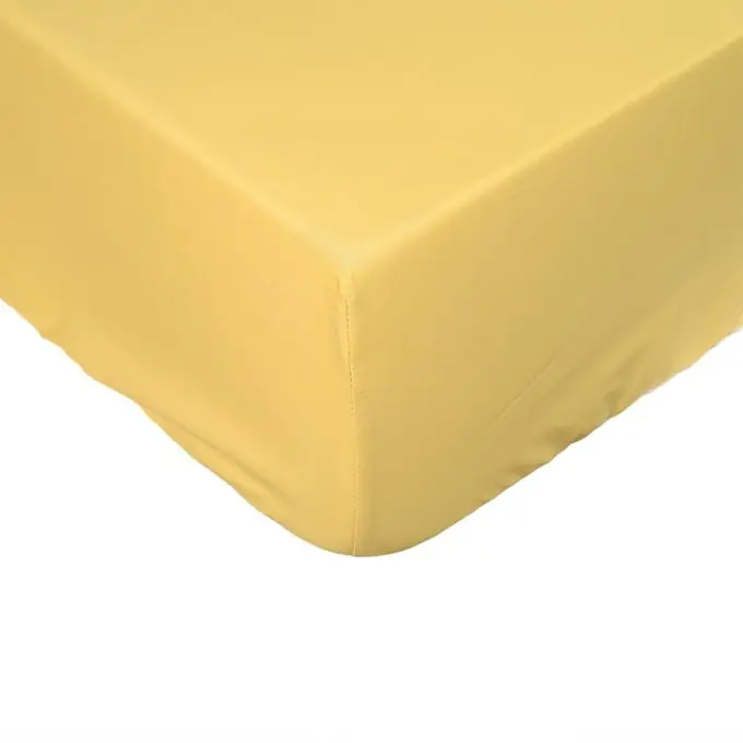 Spannbettlaken aus 100% Baumwollperkal, gelb, 140×190 cm Beliebt