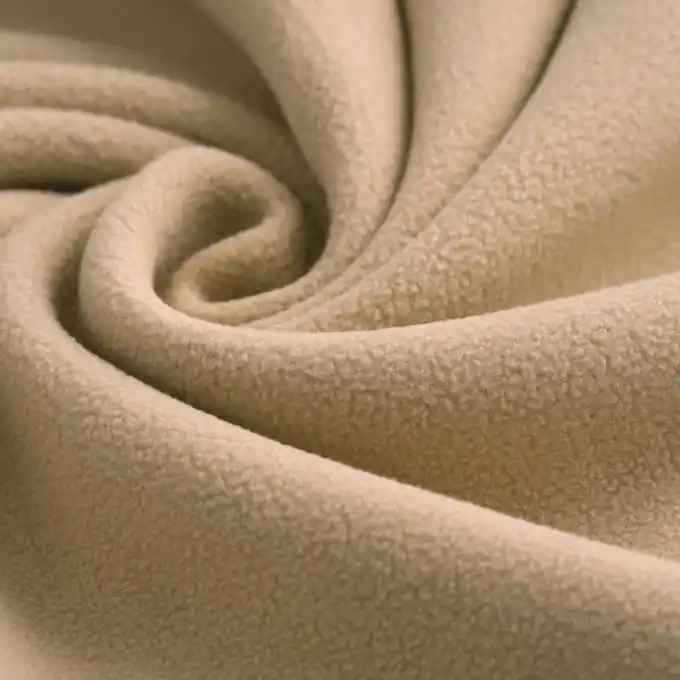 Einfarbiger Fleece-Stoff in Beige Meistverkauft