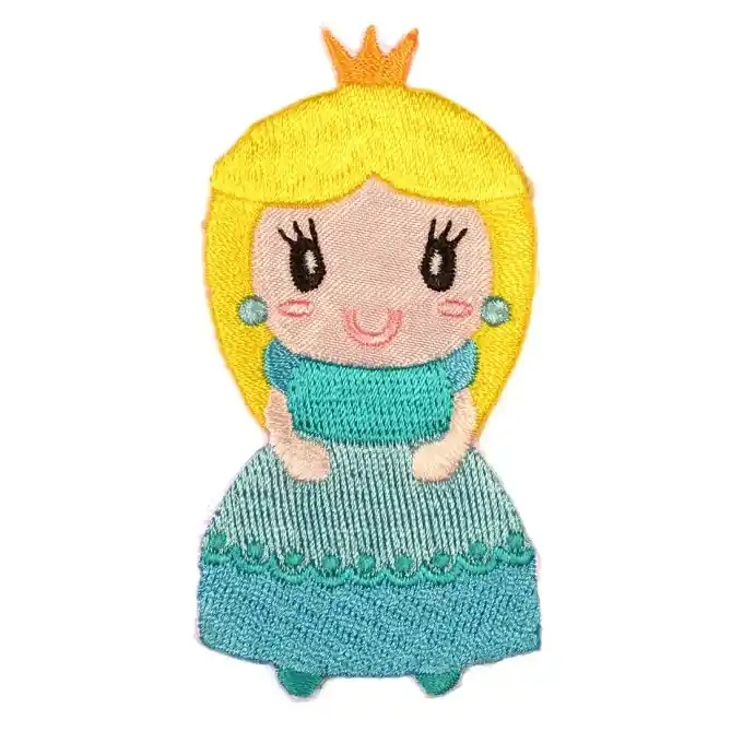 Thermoklebende Prinzessin-Verzierung, blau Sichere Zahlung