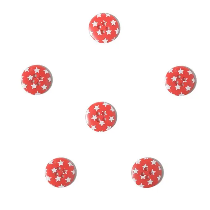 Online Kaufen Knöpfe Sterne rot 18 mm