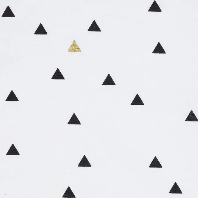 Versand Am Gleichen Tag Baumwollstoff Dickes Dreieck Schwarz-Weiß 150cm Breite