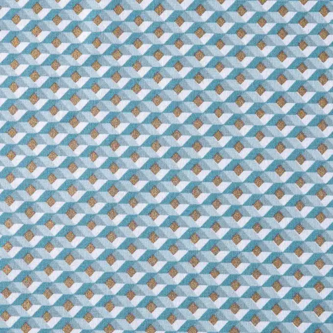 Dickes Majorelle-Baumwollgewebe kleine Würfel Zertifiziert