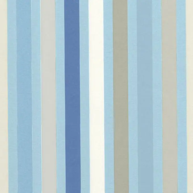 Dicker Baumwollstoff Streifen blau beige Extra breit Günstig