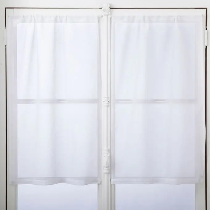 Hochwertig Gardinenpaar Mémoire, einfarbig weiß