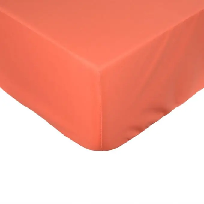 Ausverkauf Perkal-Baumwollspannbetttuch Orange 160×200 cm