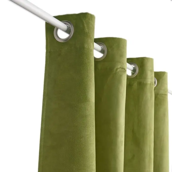 Uni Grüner Suédine-Vorhang 140x260cm Mega-Angebot