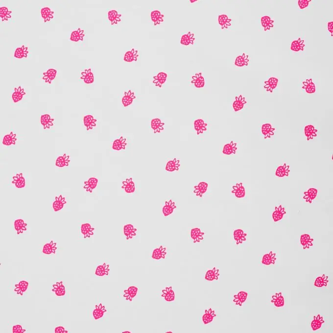 Popeline Erdbeeren fluo Neue Kollektion