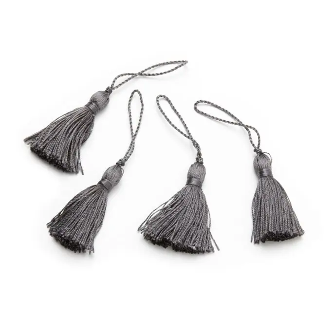 Glänzende, anthrazitgraue Pompons Ausverkauf