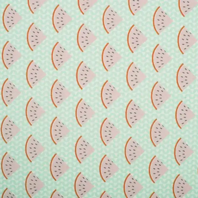 Heute Kaufen Baumwollstoff Wassermelonen Mintgrün 160cm Breit