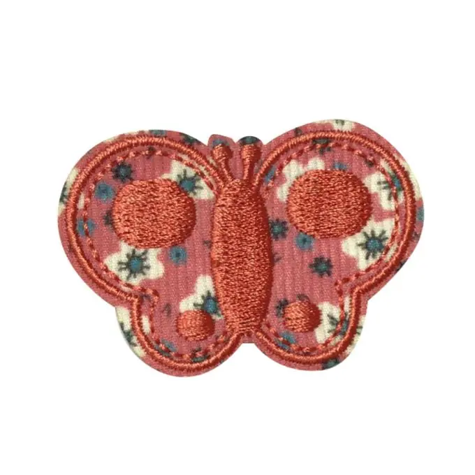 Markenware Thermoklebende Verzierung in Form eines rosa Schmetterlings