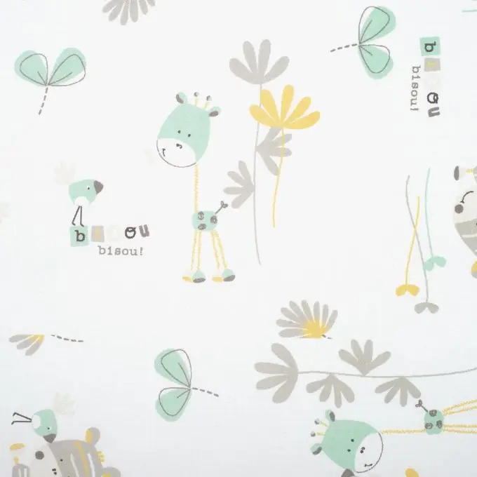 Kostenloser Rückversand Baumwollstoff Bisou Grün 160cm Breite