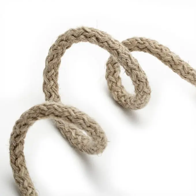 Kordel-Borte, Leinen, 8 mm Handgefertigt