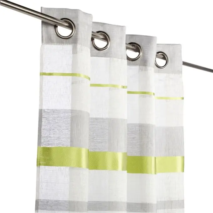 Gestreifter Voile-Vorhang 140×240 cm – Transparent Mengenrabatt