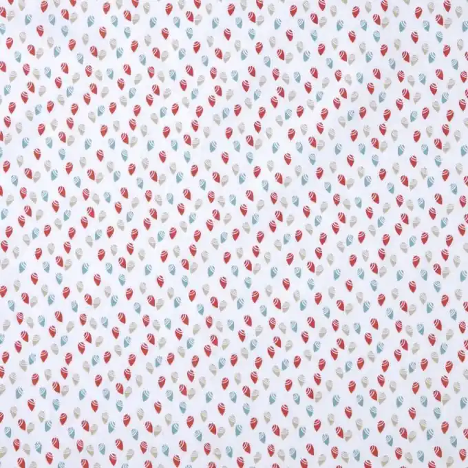 Jetzt Zugreifen Baumwollstoff Muschel rot blau