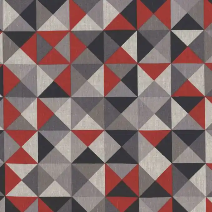 Neuheit Leinenstoff Geomuster