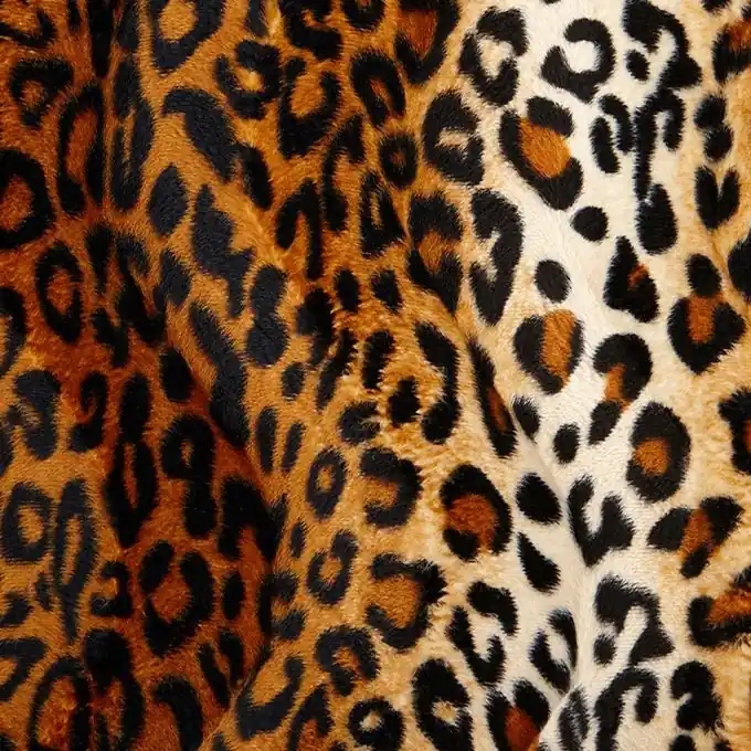 Velboa-Stoff im Leopardenmuster Geprüft