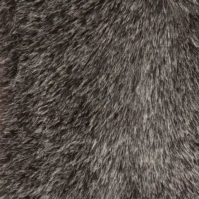 Zertifiziert Grauer Kunstpelz Stoff 150 cm Breite